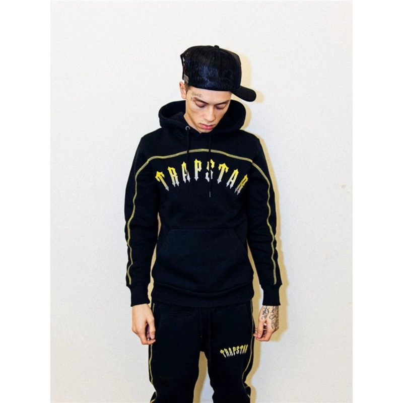 Trapstar High Street нишевые рэп-бренд градиент вышитых полотенец толстовка с капюшоном свободные повседневные брюки
