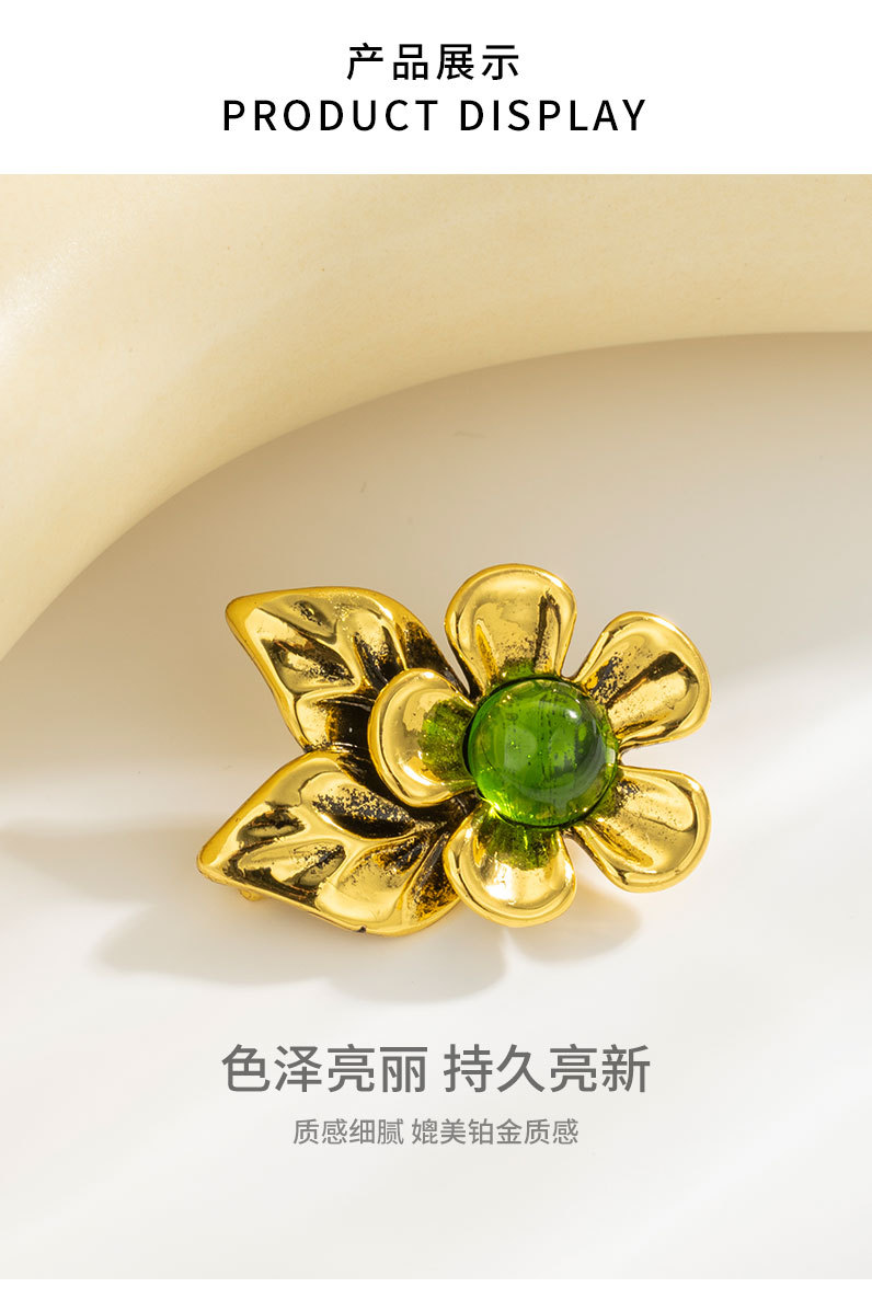 中古风优雅花朵胸针复古文艺气质花卉别针旗袍配饰小众