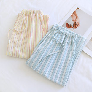 Cotton autumn demi-season gauze thin trousers for leisure