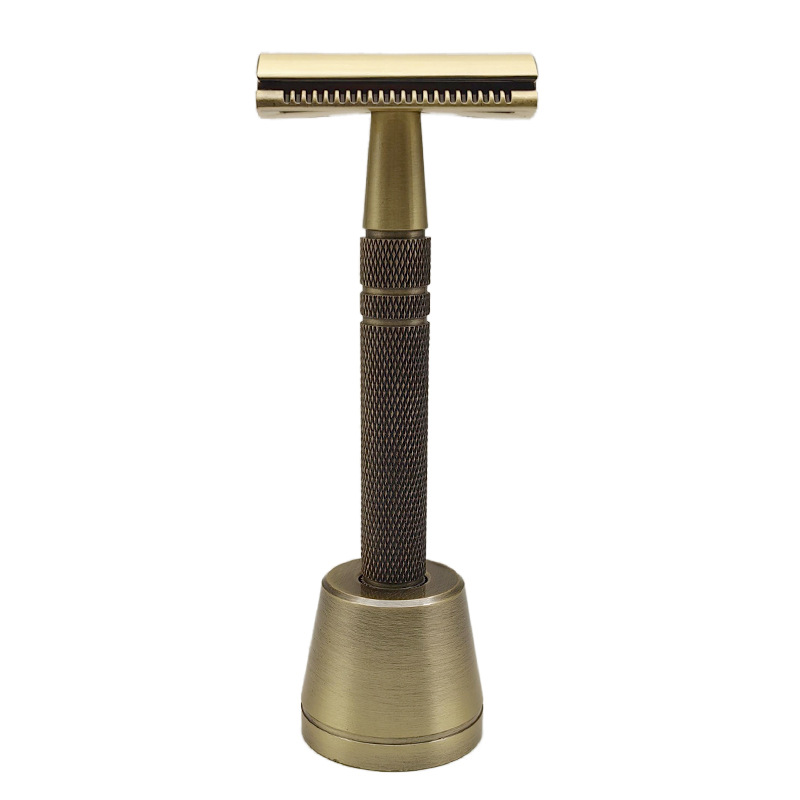 Bronze brass double-sided old-fashioned razor