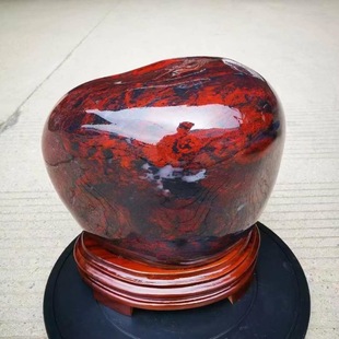 Natural Stone Ornaments Chicken Blood Jade Raw Jade Home Ornamental Stone Stone Collection Office Desktop Decoration