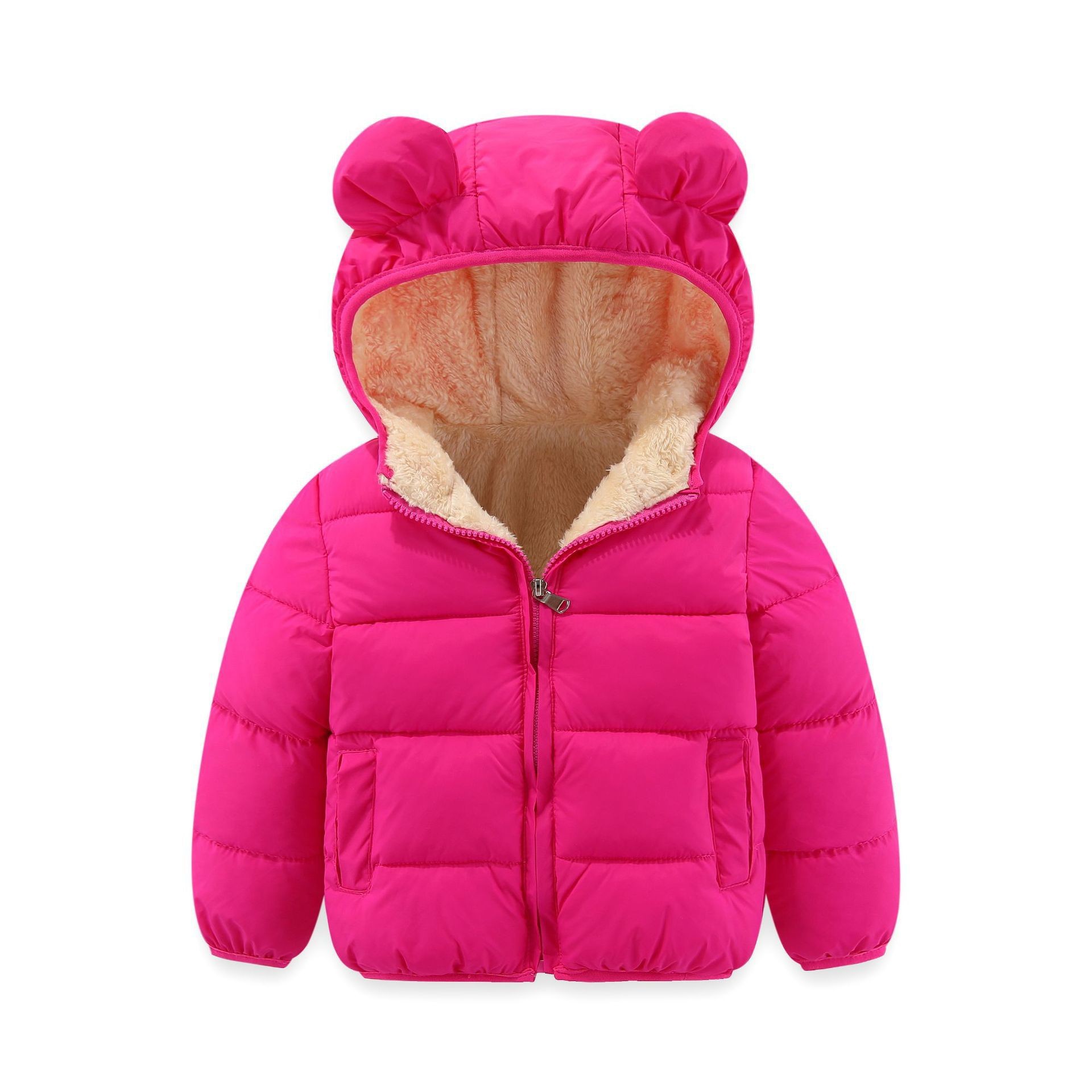 2024 nuevo invierno Abrigo acolchado de algodón para niños Abrigo acolchado de algodón engrosado lana de cordero estilo coreano abrigo forrado de lana de moda
