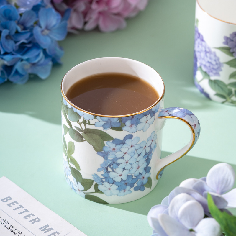 Taza de porcelana fina de estilo europeo, taza de oficina, taza para desayuno, taza para leche, taza para cerveza, taza para té con leche, taza para café