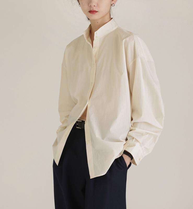 2025AW‘低饱和度秋日’Twisted Shirt/立领衬衫宽松型时尚百搭|undefined