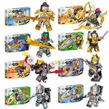 积智星82040三国战将雄霸天下冰箱贴积木人仔拼装玩具男孩礼物6岁