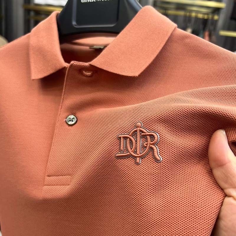 国境を越えた貿易供給刺繍ラペル半袖メンズサマーポールポロカジュアルコットンTシャツ|undefined