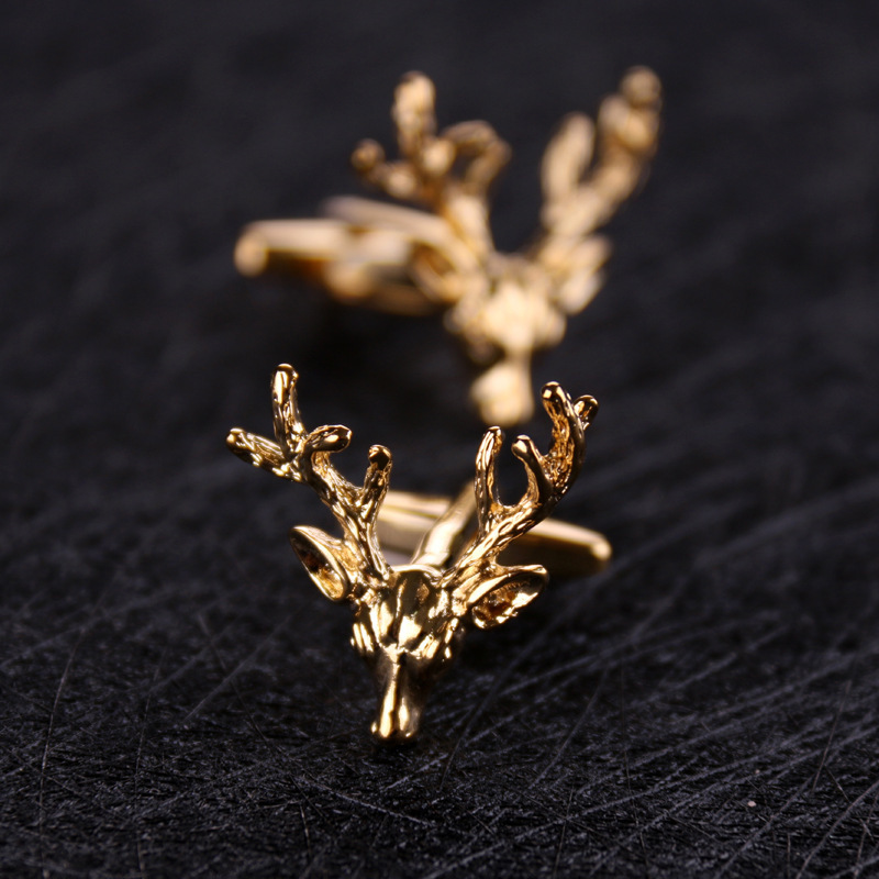Lucky Deer French Cufflinks Cufflinks Men's Light Luxury Business Suit Cuff Buttons Shirt Cuff Nails