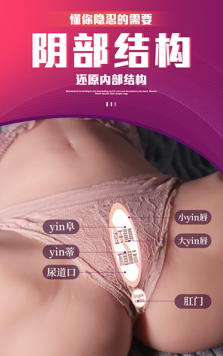 Jiuai Split Buttocks Inverted Mold Male Masturbator TPE Manual or Electric Adult Toy — detail image 9