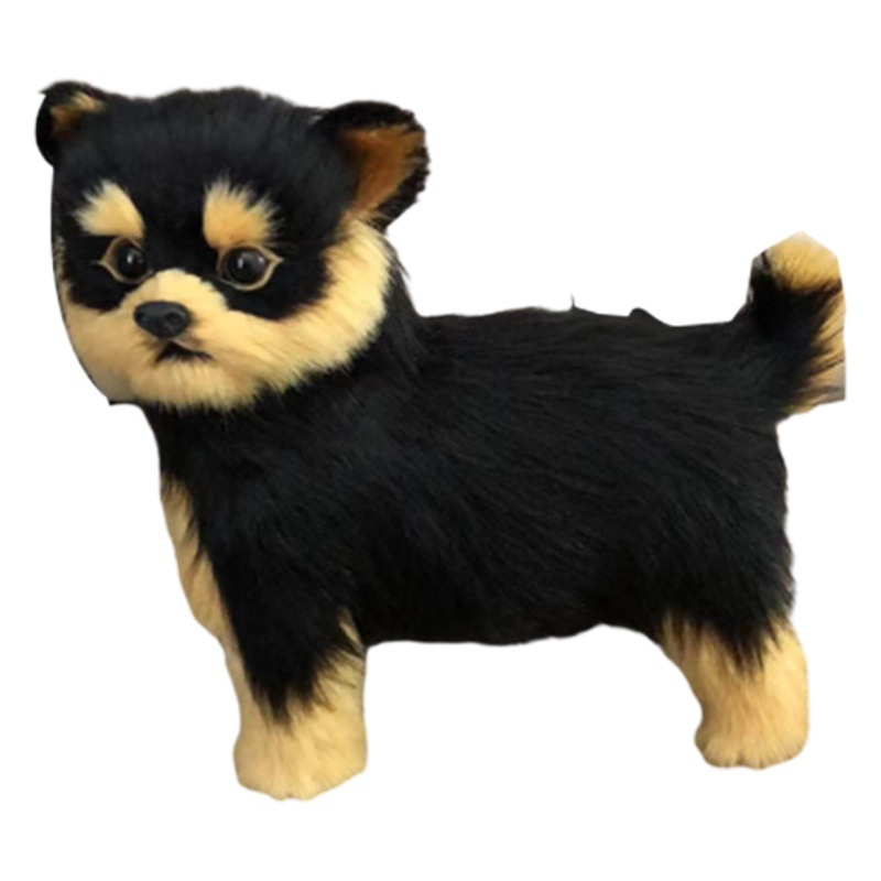Simulación perro simulación negro cachorro simulación Yorkshire cachorro artesanía regalo al por mayor simulación animal perro