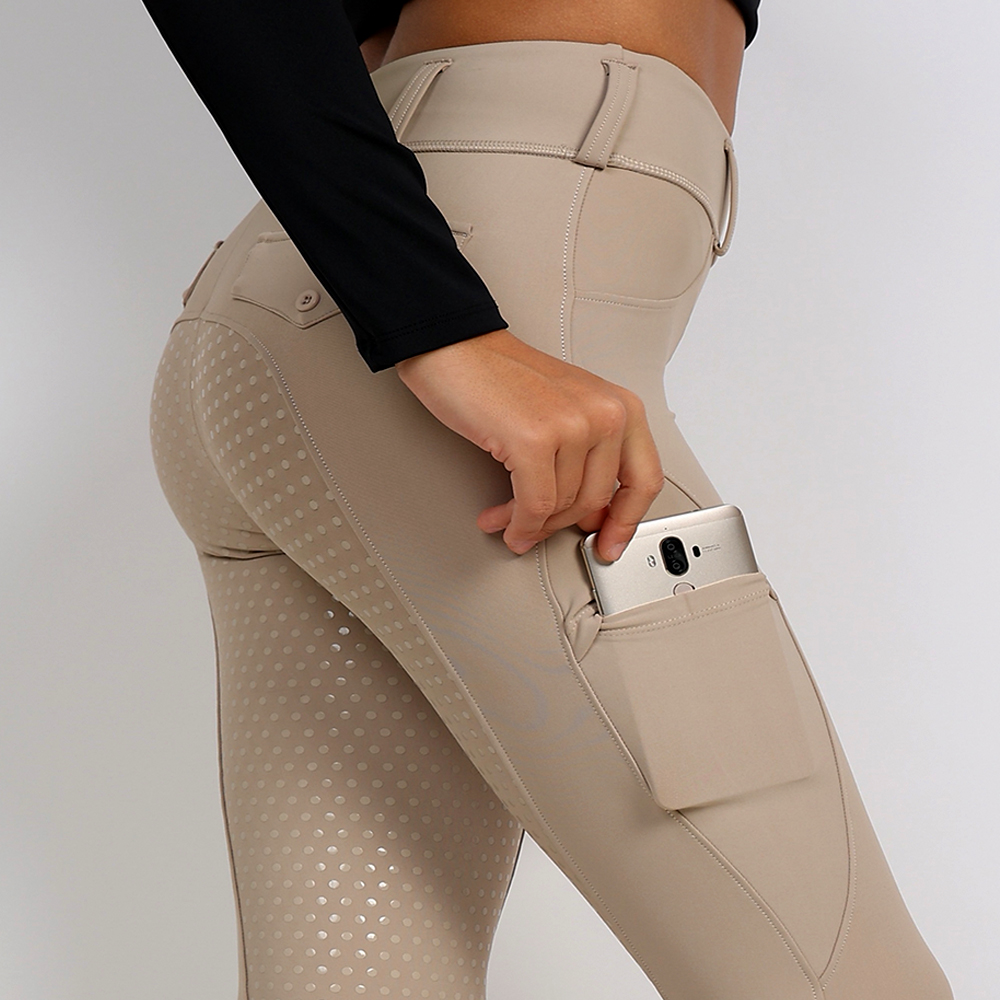 Colorful Four-Season Full Silicone Equestrian Pants European Datong Quick-Drying Breathable High-Elastic Non-Slip Riding Pants for Women