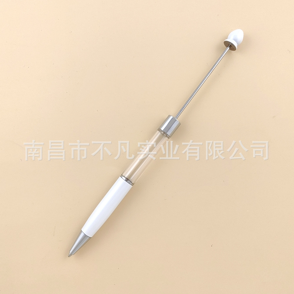 Punto al por mayor de metal tubo vacío bolígrafo DIY cristal diamante flor seca Shell con cuentas de pluma transparente varilla media pluma de aceite