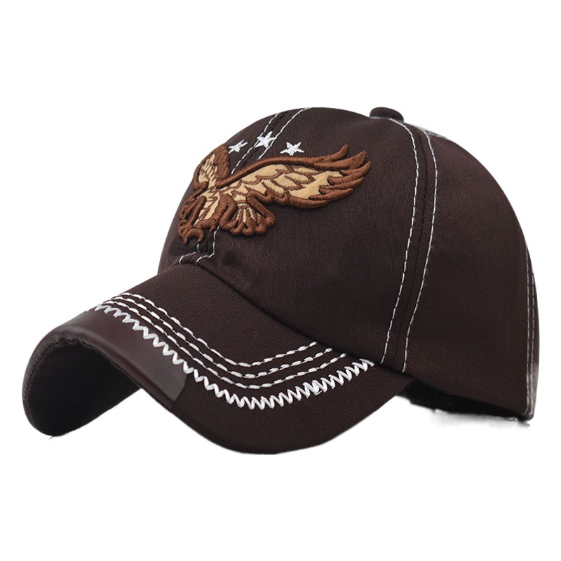 Algodón lavado transfronterizo clásico águila gorra de béisbol bordada lavada apenada gorra de pico al aire libre sombrero de sol al por mayor