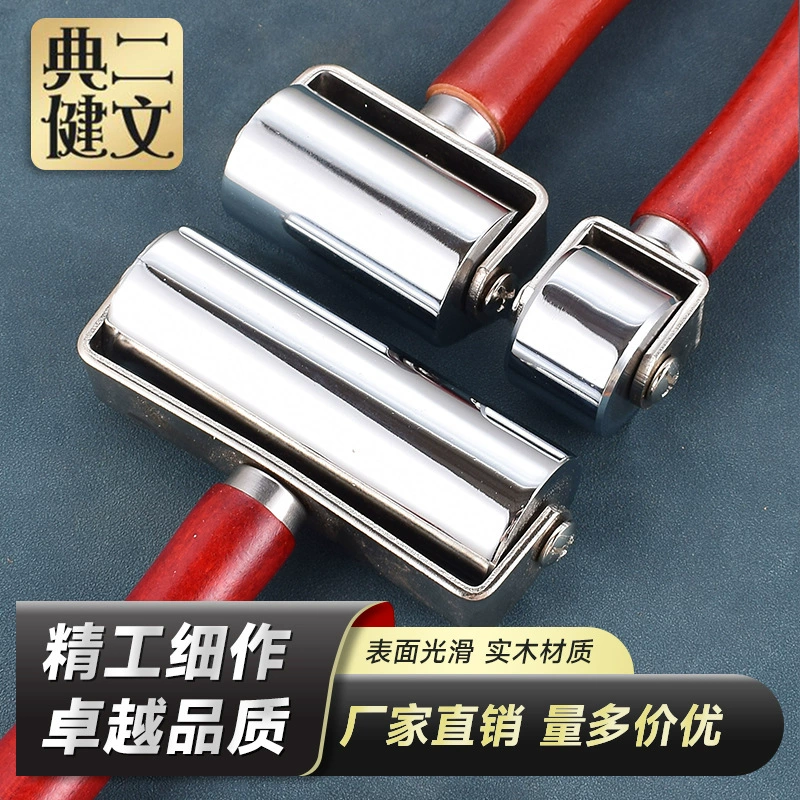 Кожаные шкивы кожаные кожаные изделия ручной работы наклейки из цельного дерева стальные ролики выравнивания кожи