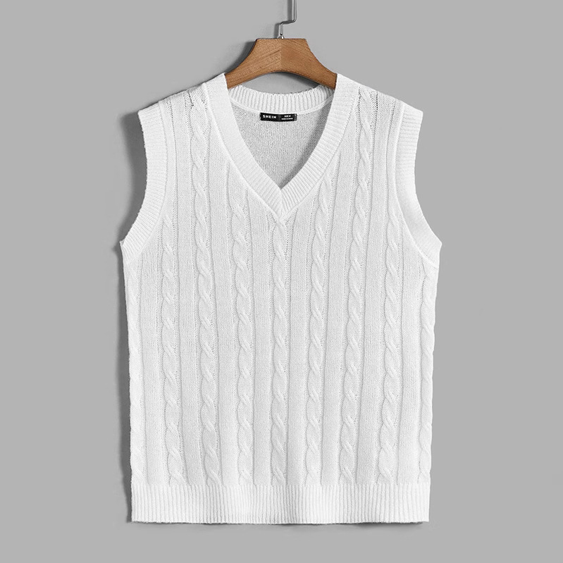 Amazon New Sweater European and American Women's Knitted Vest Pullover V-Neck Vest Sweater Sleeveless Top for Women Amazon New Sweater European and American Women's Knitted Vest Pullover V-Neck Vest Sweater Sleeveless Top for Women