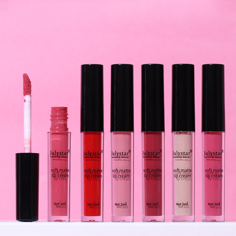 European and American cross-border water mist matte liquid lipstick for women's Christmas makeup, moisturizing and long-lasting, non-stick cup lip gloss and lip gloss wholesale undefined