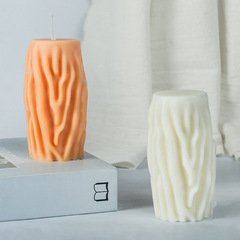 三信 波浪紋香薰蠟燭硅膠模具DIY石膏擴香石手工擺件磨具跨境專供