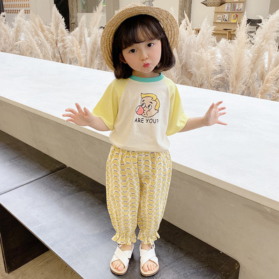 女童短袖2020新款夏季儿童韩版棉卡通半袖上衣中小童薄款T恤潮|ms