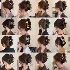 韓国ファッション後頭部クリップ、高級絶妙なサメクリップ、女性用大容量ヘアクリップ、軽くて豪華なヘアクリップ、ヘッドドレス