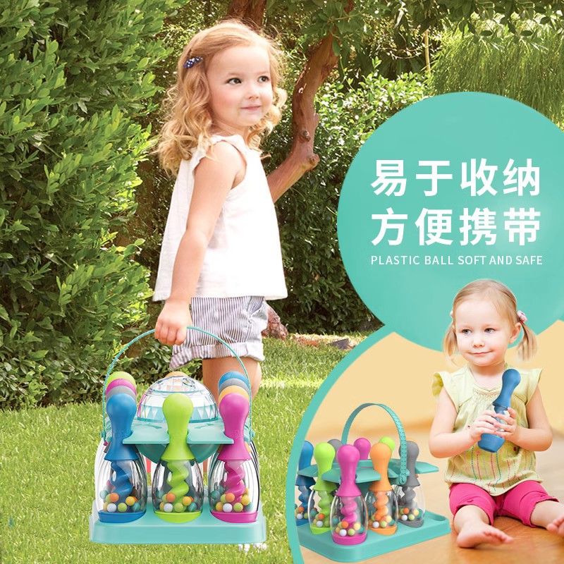 Bowling Ball with Light Parent-kids Indoor Outdoor Sports Game Baby Bowling Mini Set Children's Toys