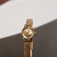 Xiaohongshu Kaleidoscope Vintage Small Gold Watch Mini Delicate Round Corn Lady Quartz Watch