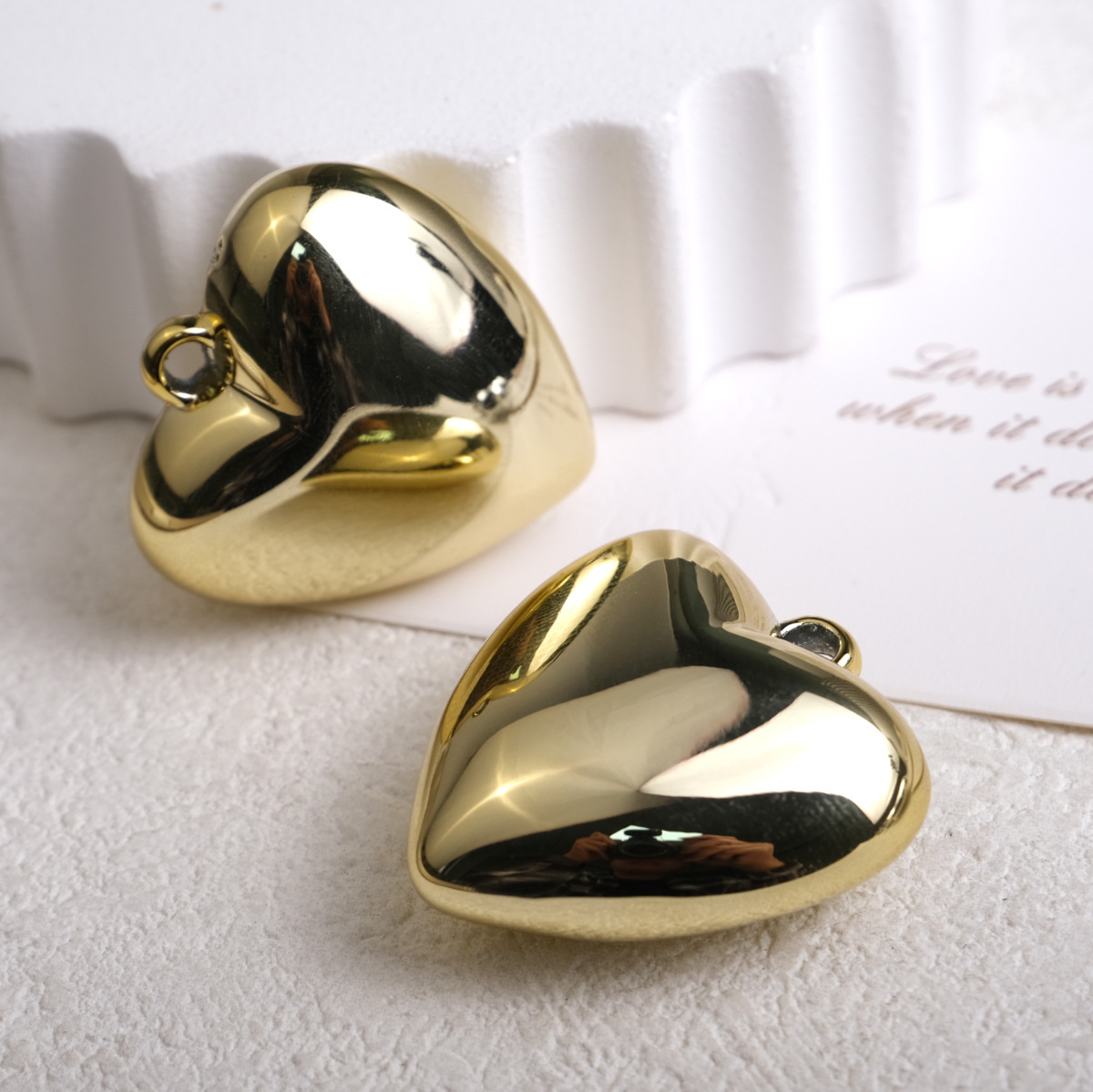 DIY Jewelry Accessories Classification 1 Piece Quantity 1 Piece Arylic Heart Shape Pendant