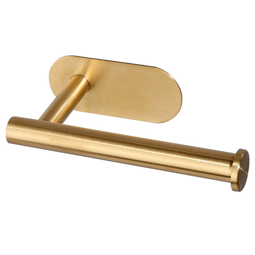 Creative 304 stainless steel paper towel holder bathroom wall-mounted roll paper holder bathroom punch-free toilet paper holder cross-border