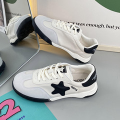 2023 Summer New Korean Style Breathable Canvas Shoes for Women Students, White, Thick Sole Casual Streetwear XY-A101