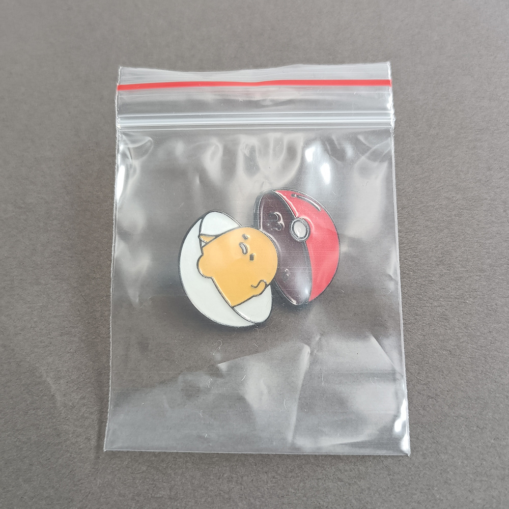 Lazy Egg Brooch Creative Anime Icon Badge Cartoon Eggshell Enamel Pin Lazy Representative Decorative Accessories