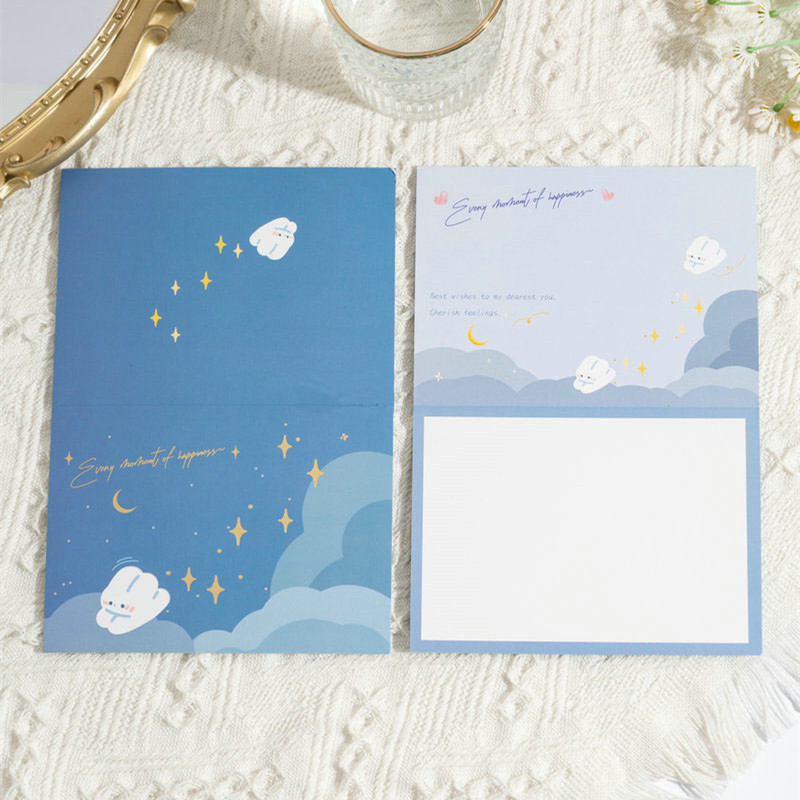 520 Día de San Valentín, bronceado fresco, ramo plegable, tarjeta de felicitación de dibujos animados, floristería, tarjeta de mensaje de bendición, lote minorista