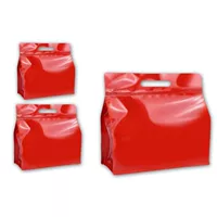 Большой красный подарочный пакет Lucky Bag, сумка для закусок, конфет, подарочная сумка, 500 г, упаковка чая, готовая к продаже
