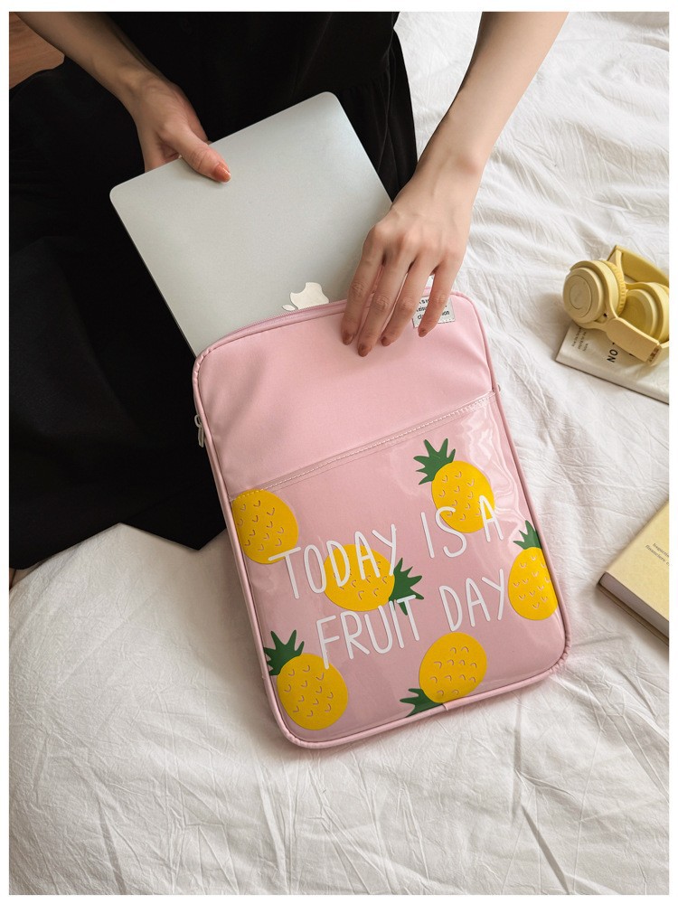 New Korean ins tablet bag with cute embroidered bow, iPad clutch bag, laptop storage bag