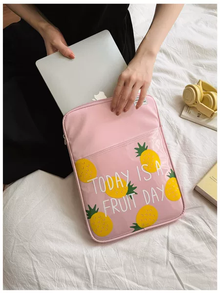 New Korean ins tablet bag with cute embroidered bow, iPad clutch bag, laptop storage bag