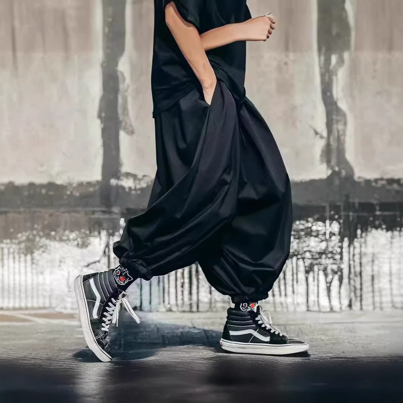 Yohji Yamamoto Style Oversized Casual Wide-Leg Pants Trendy Brand Men's Dark Warrior Yoga Cropped Harem Pants Fashion Yohji Yamamoto Style Oversized Casual Wide-Leg Pants Trendy Brand Men's Dark Warrior Yoga Cropped Harem Pants Fashion