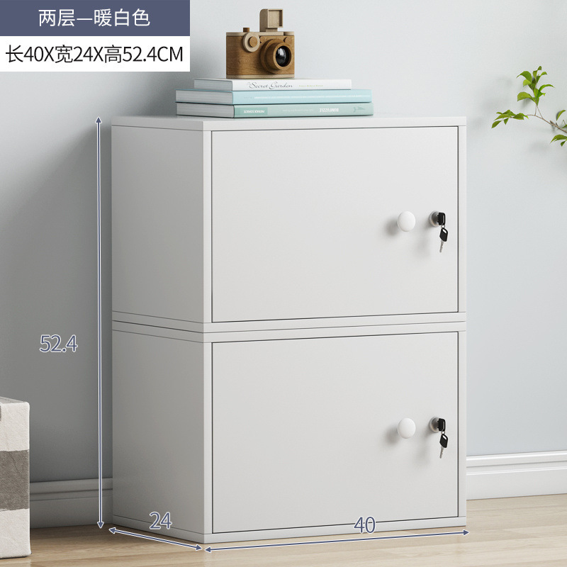 デスクトップ小型キャビネット収納キャビネット自由組み合わせグリッドキャビネットテーブル本棚キャビネットドア付き本棚ローキャビネット収納|undefined