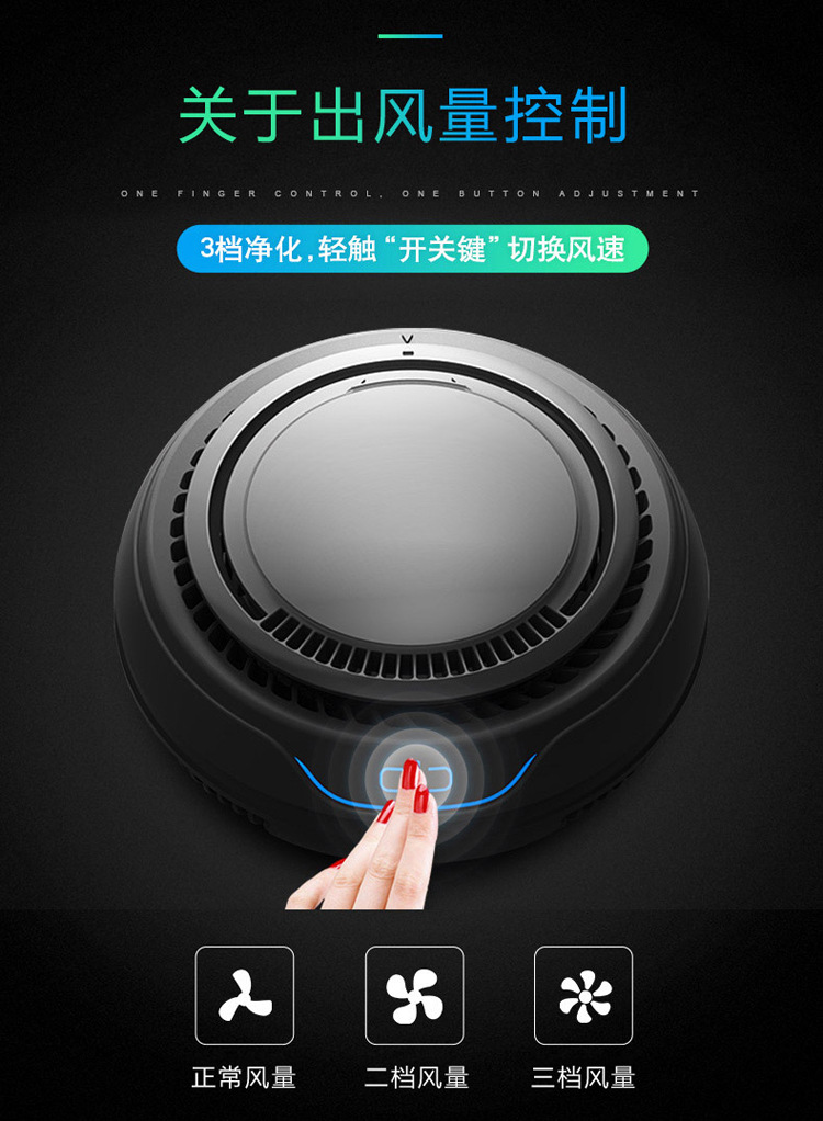 Air Purifier with Negative Ions, Aromatherapy, Formaldehyde Removal, Odor Elimination, Source Factory, Car Interior Formaldehyde Removal, Automotive Use