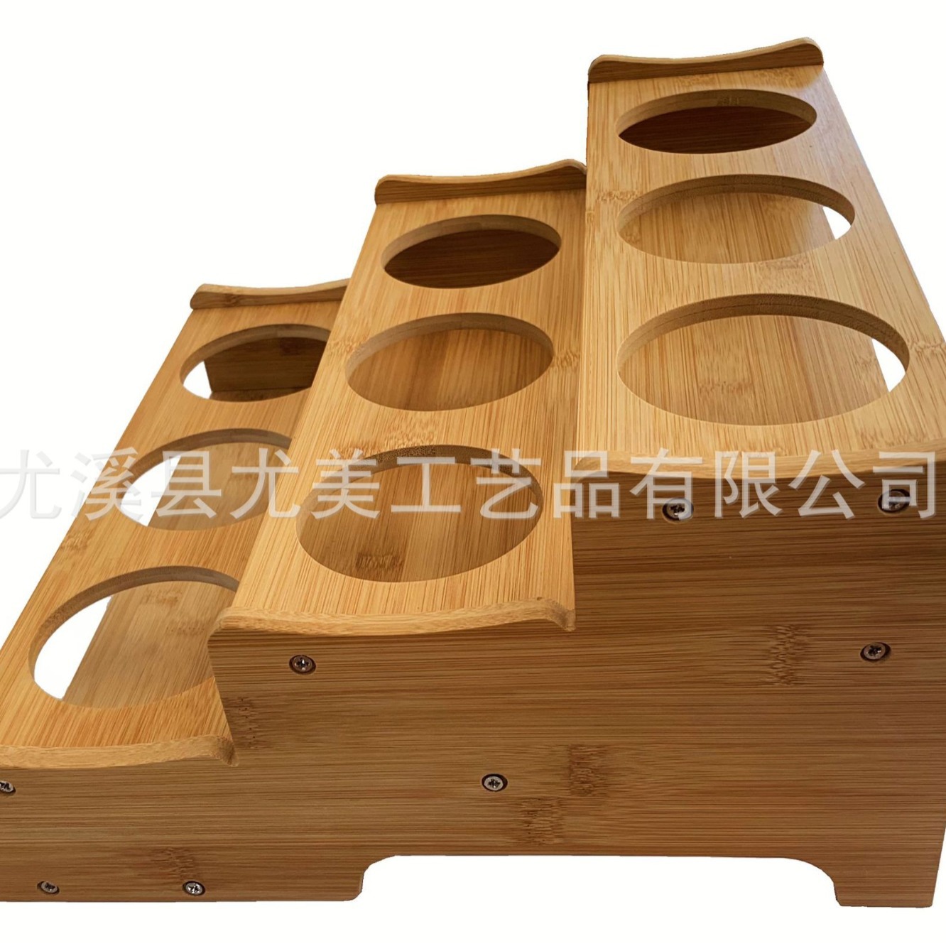 Portavasos de bala de bambú estante de copa de vino blanco espíritus portavasos separador de vino estante traje de almacenamiento de taza estante