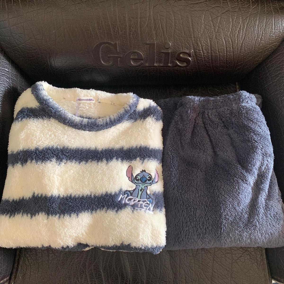 Hombres otoño invierno coral veludo pijama juvenil cuello redondo dibujos animados ocio deporte grueso abrigo conjunto de ropa para el hogar