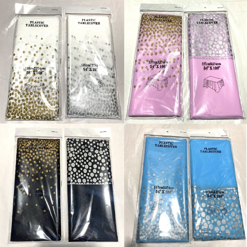 クロスボーダー厚みのある使い捨てテーブルクロス装飾テーブルクロス絶妙なパーティープラスチックテーブルクロスマルチパック屋外シンプルなテーブルクロス|undefined