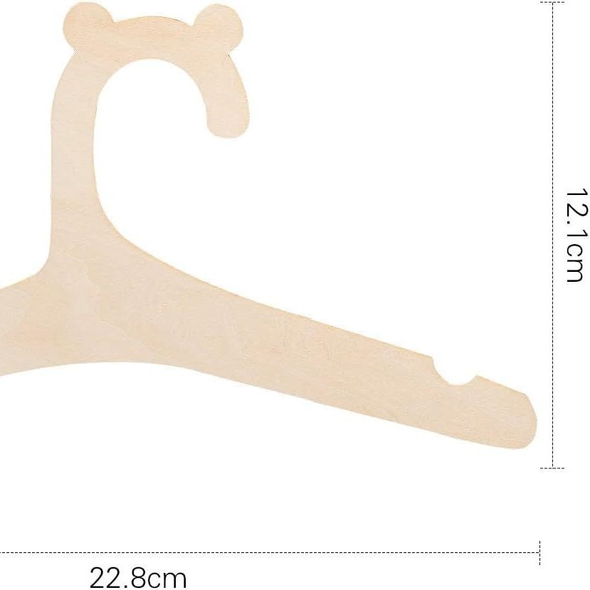批发定制实木衣架服儿童可爱造型小衣架亚马逊畅销产品