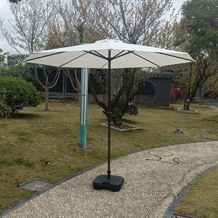 Outdoor Parasol Hand-Cranked Straight Umbrella Cafe Security Booth Stall Outdoor Iron Pole Umbrella Supply Chain