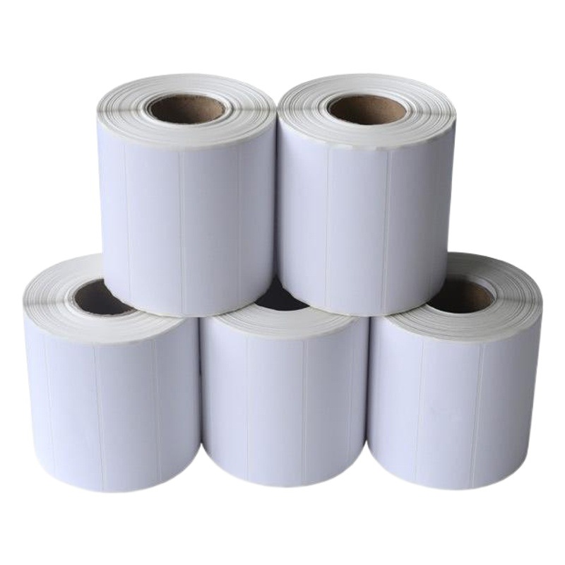 Papel de etiqueta térmica a prueba de tres 30 40 50 60 70 80 90 100 adhesivo de etiqueta de logística de correo electrónico de ancho