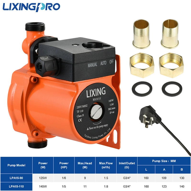 Полностью автоматический бытовой насос с циркуляцией горячей и холодной воды с наддувом RS15-11 выход для проверки 110V ~ 240V