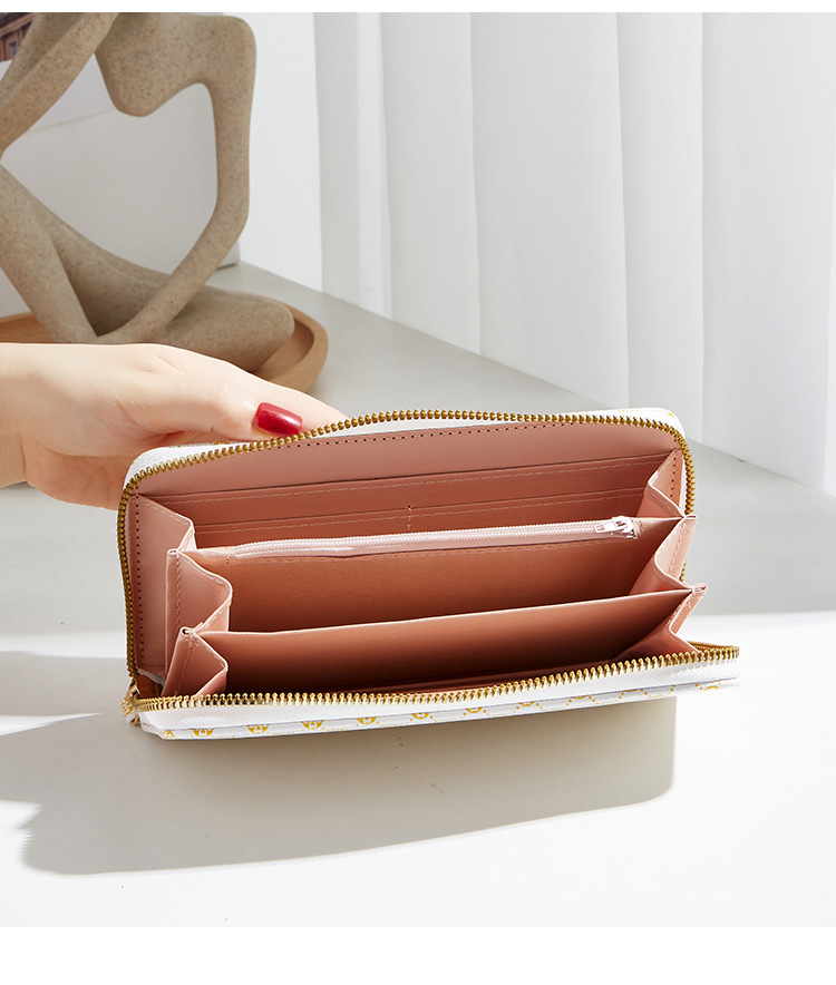 Neuer langer Reißverschluss für Damen, modische Vintage-Geldbörse mit mehreren Kartenfächern und Handytasche_voghion.com