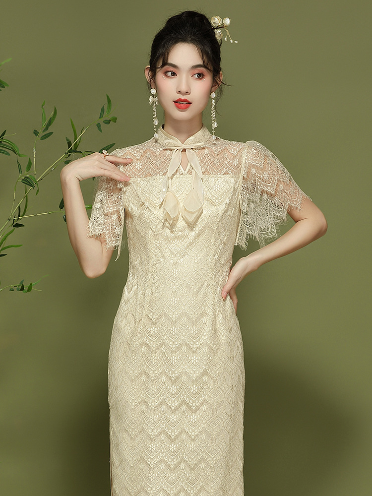 Summer lace cheongsam