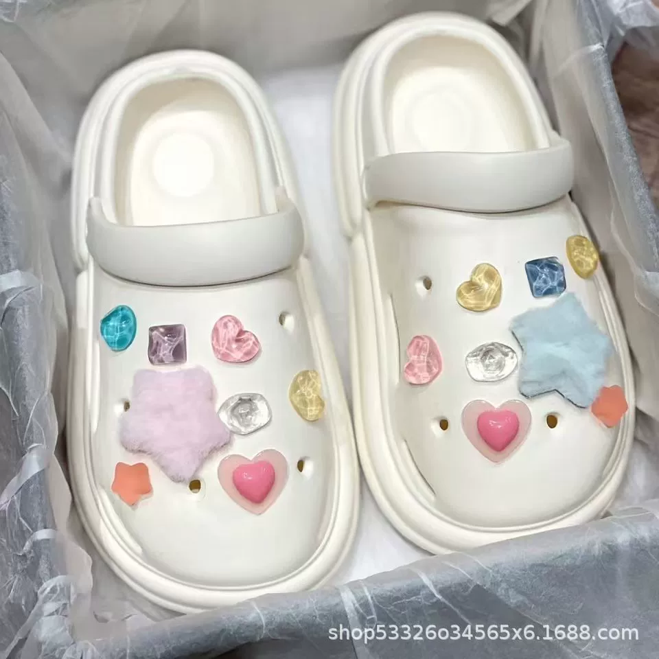 Аксессуары для обуви с отверстием в отверстии, цветочные аксессуары, продвинутый смысл кошачий глаз, фантомная любовь, пряжка для обуви diy ручной работы, съемные креативные аксессуары