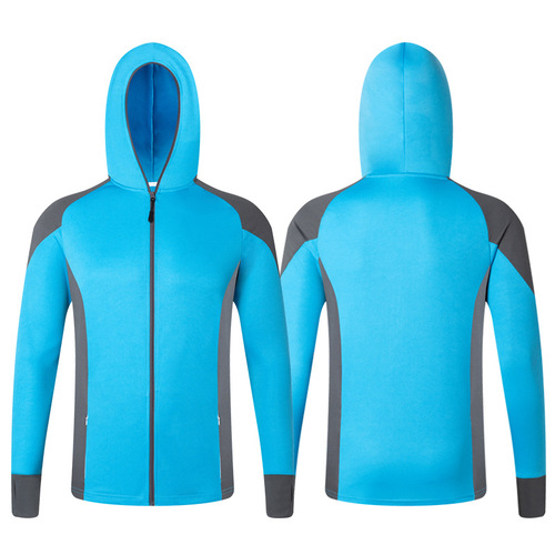 Outdoor Sun Protection Fishing Suit Summer Men Thin Breathable Camouflage Hooded Long Sleeve Shirt Ice Silk Sea Fishing Fishing Apparel Printed