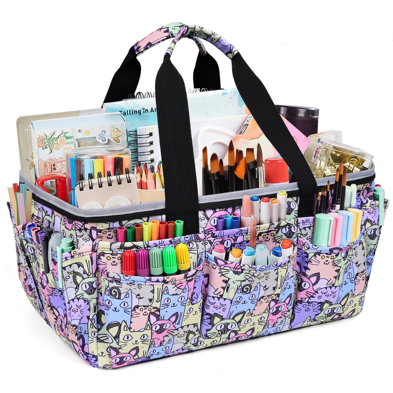 Artistic storage bag, handmade storage tote bag, teacher's portable bag, mommy bag, multifunctional storage bag, makeup bag