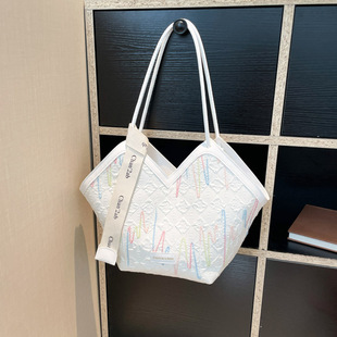 2025 Cross-Border New Bag Women's Large-Capacity Versatile Shoulder Bag College Student Class Commuting Tote Bag Handbag