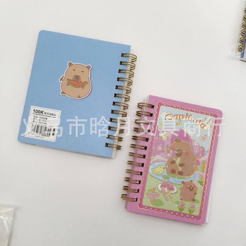 卡皮巴拉线圈本 可爱卡通高颜值记事本软面学习本学生文具奖品本|undefined