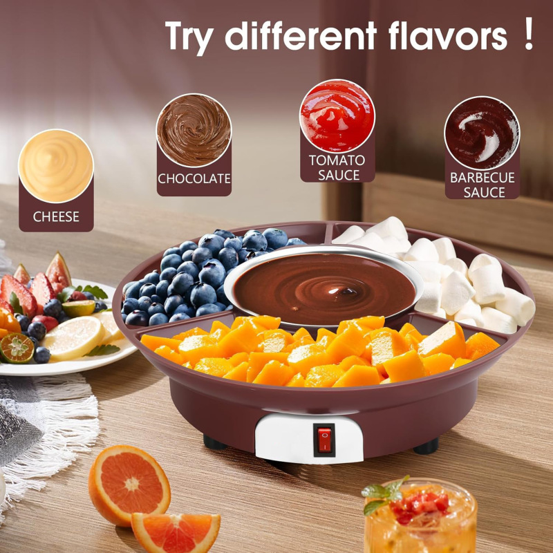 チョコレートフォンデュ加熱チョコレートファウンテンマシン溶融タワー加熱付き自家製チョコレートシチューポット溶融ポット|undefined